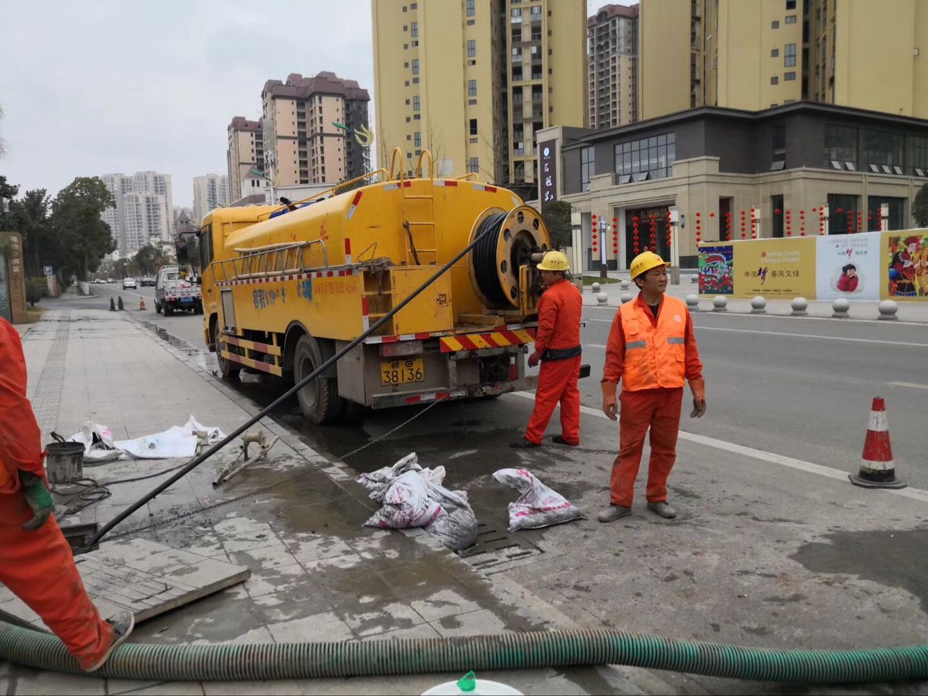 鹤城排污管道清淤-管道清洗